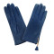 gant cuir zip et pompon 425 blue peony